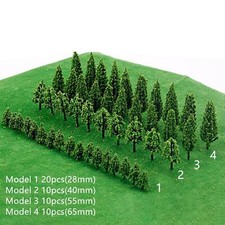 50PCS Miniature Trees Model Train Railroad Wargame Scenery Landscape Scale c