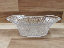 Large vintage clear glass - clear, oval
