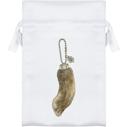 Lucky rabbit foot satin - 'lucky, foot'