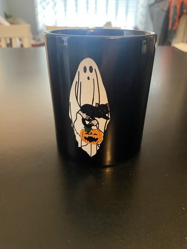 Halloween black cat ghost mug - halloween,