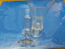 Two Vintage Pony Stem Glass