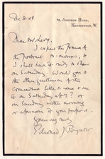 PRESIDENT OF ROYAL ACADEMY ARTIST EDWARD POYNTER SIGNED AUTOGRAPH LETTER 1888