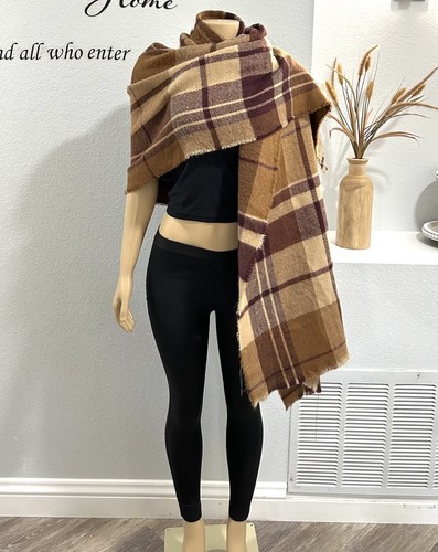 Zara brown shawl extra large - zara,