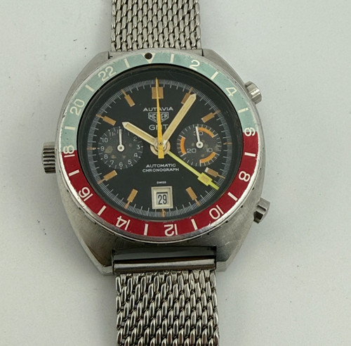 Vintage heuer autavia - heuer, gmt