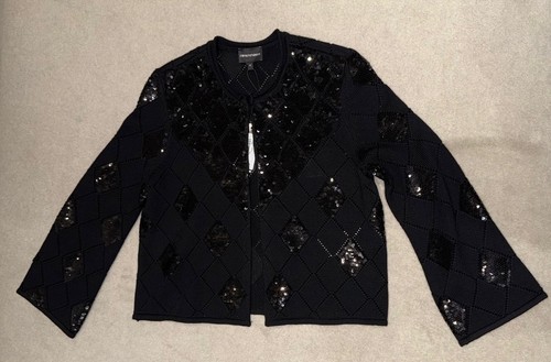 Emporio armani black wool - black,