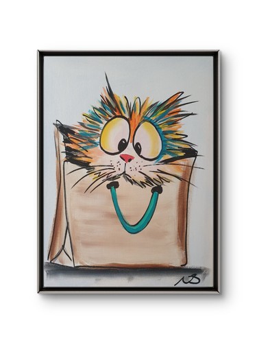 Cat bag 12x16 unique - cat, in