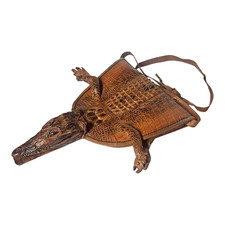 Antique/Vintage Alligator Handbag Shoulder Bag with Head & Body