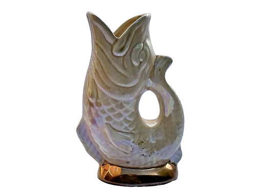 Vintage pottery fish - vintage,