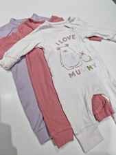 Baby girl sleepsuit bundle 'I love my mummy'