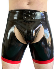 Mens Latex Chap Shorts by
