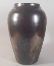 Superb Large Metallic Black Dicker Ware Sussex attributed 1930s Lustre Vase