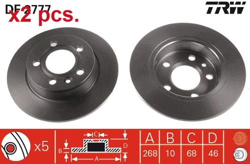 Pcs rear brake disc rotos - rear,