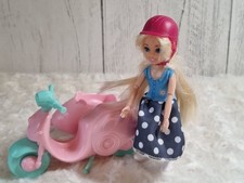 B&M Small Doll With Scooter And Sidecar Playset