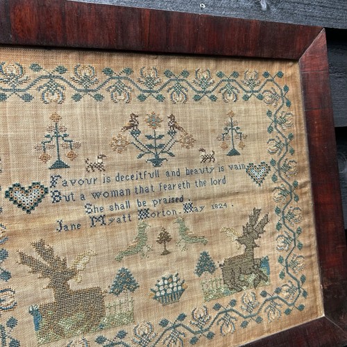 Antique sampler 1824 georgian - antique,