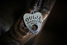 Metal Ouija Board Planchette Pendant Necklace Charm - Spirit Ghost Demon