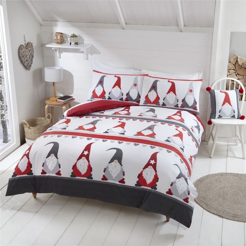 Festive gonks duvet set - duvet,