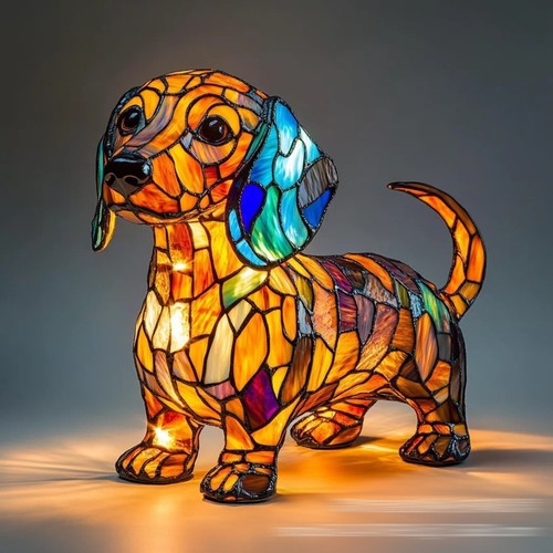 Led dog night light resin - night,