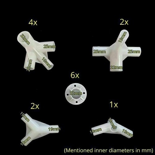 For tent 3x6m 19mm - 3x6m, 32/25/19mm