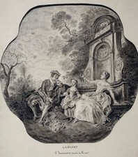 ENGRAVING NICOLAS LANCRET L