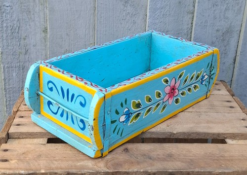 Vintage hand painted wooden - vintage,