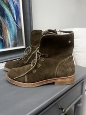 Hush Puppies Green Suede Boots