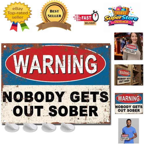 Compact funny metal sign - metal, for
