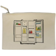 'Open Fridge' Canvas Clutch Bag / Accessory Case (CL00039130)