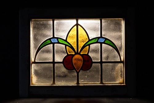 Antique stained glass window - antique,