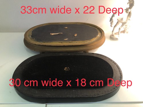 Antique vintage oval wooden - antique,