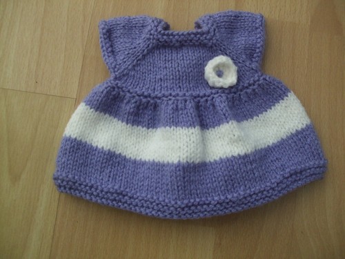 Hand knitted dress fits tiny - hand,