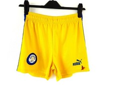 Leeds United Home Shorts 1996. 30” Original Puma. Yellow Adults Football.