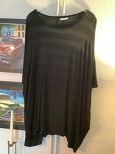 MASAI black self-stripe tunic