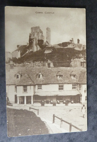 Corfe castle vintage - corfe, castle.