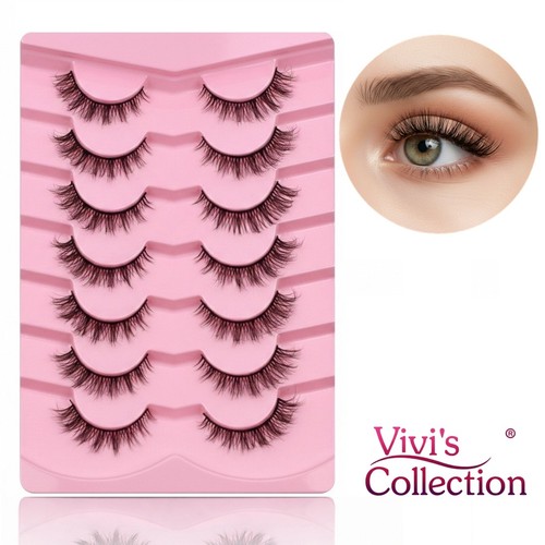 Short natural lashes mink - short,