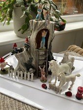 Vivid Arts Miniature World Collection Fairies unicorns & Gnomes and tree house