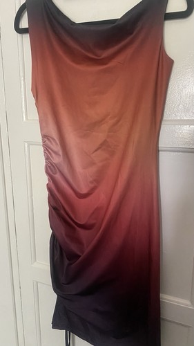 Sunset ombre satin look - satin-look, ruched