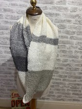 Fat Face knitted snood infinity scarf striped cosy one size  S2158