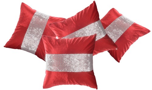 Velvet diamante cushion - velvet,