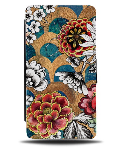 Japanese flowers design - japanese, flip