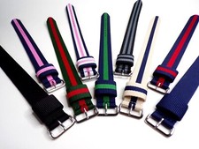 NATO Strap 1pc RAF HD Ballistic nylon Military Single Pass stripe watch band USA