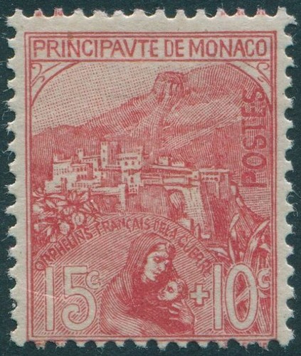 Monaco 1919 sg33 15c 10c - 1919,