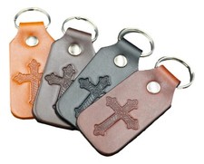Leather Key ring Religious