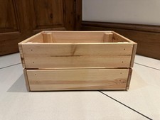 IKEA KNAGGLIG Pine Box Crate Wooden Durable Heavy & Stackable Storage 23x31x15cm