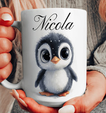 Personalised Penguin Mug, Cute