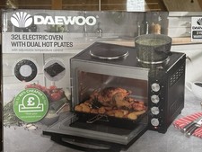 Daewoo 1500W 32L Electric Oven & 1000W + 600W Hot Plate Hobs 90-230° 60min Timer