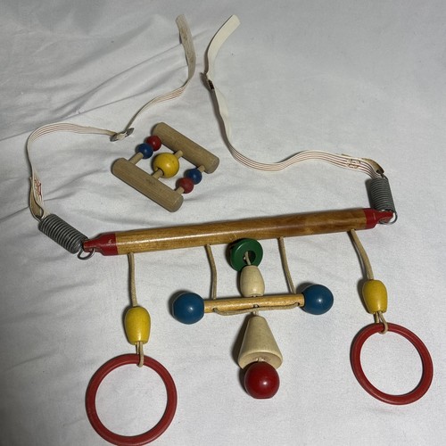 Vintage wooden cradle gym - vintage, gym"