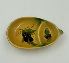 Olive Dish Handmade Painted Glazed Ceramic French Serving Dish With Pit Bowl