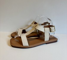 Next Cream Leather Flat