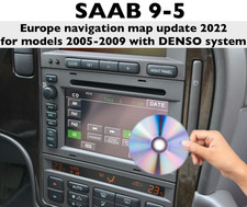 SAAB 9-5 Navigation DVD 2022 – Denso Type Only – UK, Europe Maps disc