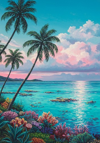 Peaceful island next - island, to